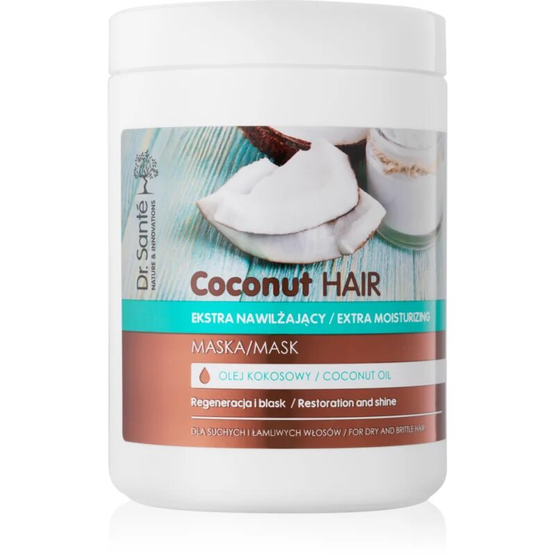 Dr. Santé Coconut vlažilna maska za sijaj suhih in krhkih las 1000 ml