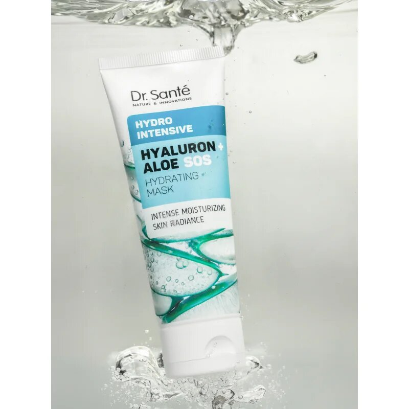 Dr. Santé Hydro Intensive Hyaluron + Aloe vlažilna maska za vse tipe kože 75 ml