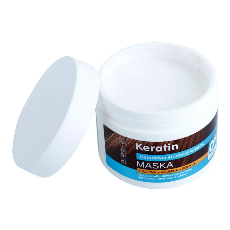 Dr. Santé Keratin globinsko regeneracijska in hranilna maska za krhke lase brez sijaja 300 ml