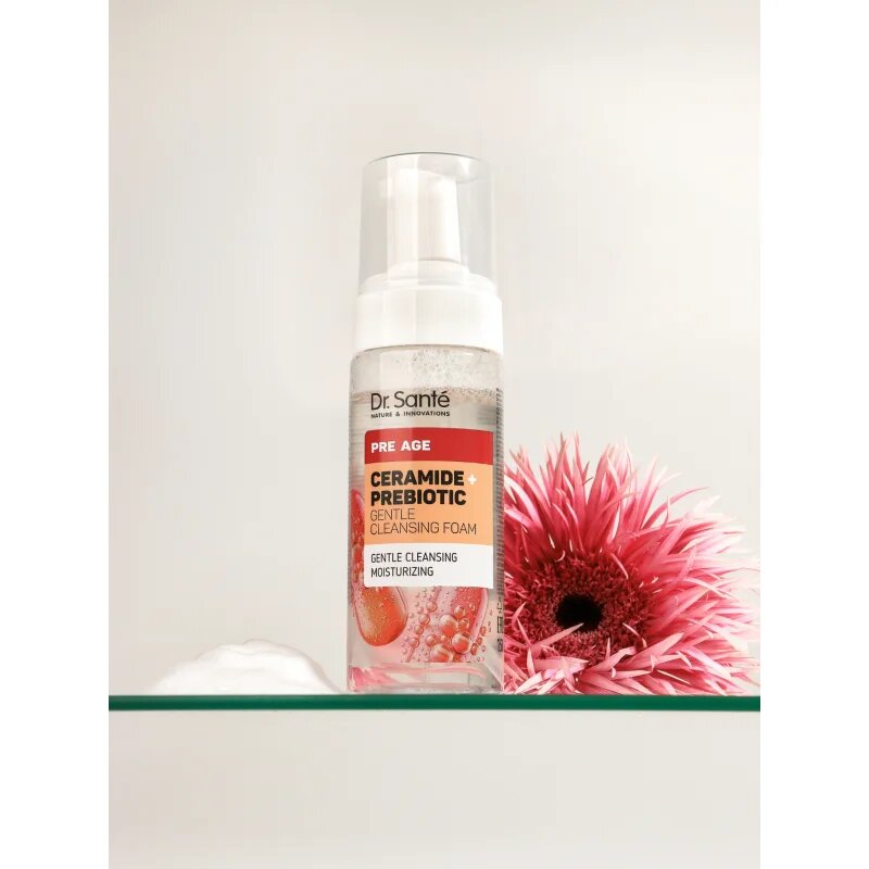 Dr. Santé Pre Age Ceramide + Prebiotic čistilna pena za zrelo kožo 150 ml