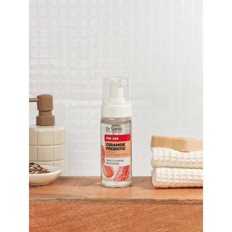 Dr. Santé Pre Age Ceramide + Prebiotic čistilna pena za zrelo kožo 150 ml