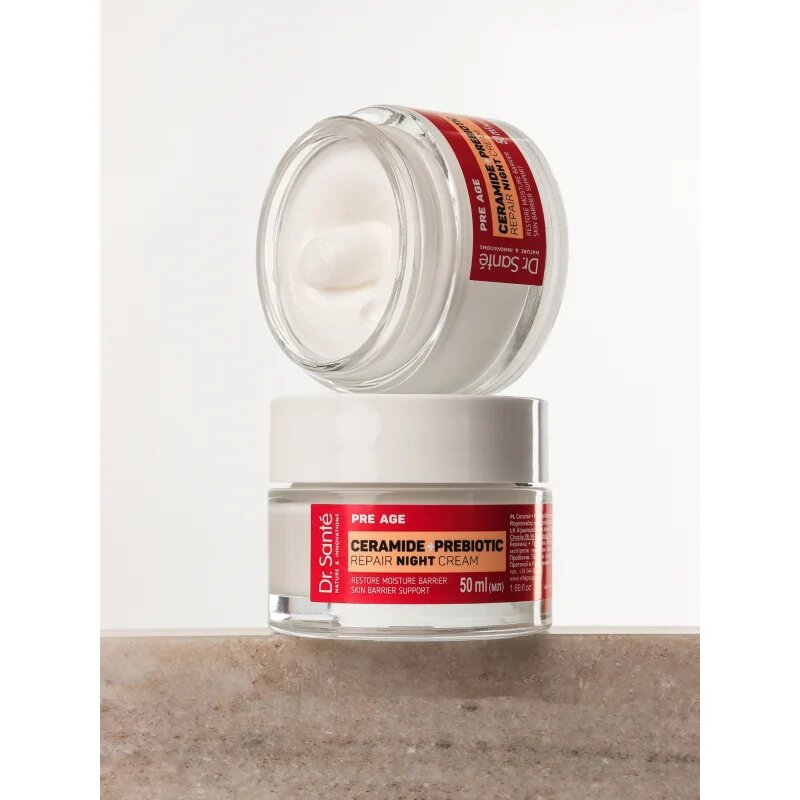 Dr. Santé Pre Age Ceramide + Prebiotic nočna regeneracijska krema za zrelo kožo 50 ml