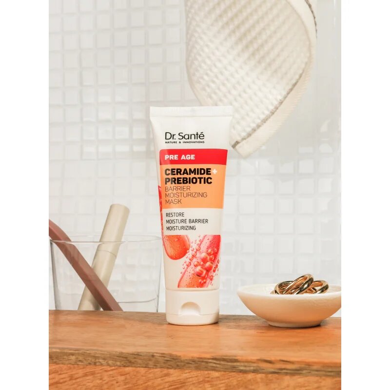 Dr. Santé Pre Age Ceramide + Prebiotic vlažilna maska za zrelo kožo 75 ml