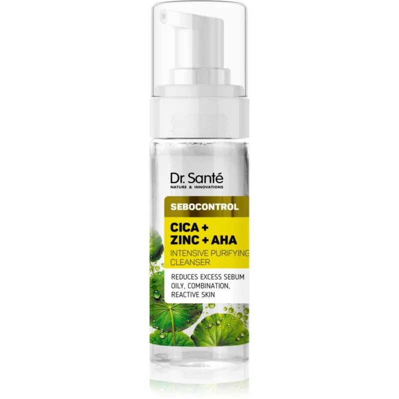 Dr. Santé Sebocontrol Cica + Zinc + AHA čistilna emulzija za mastno kožo 150 ml