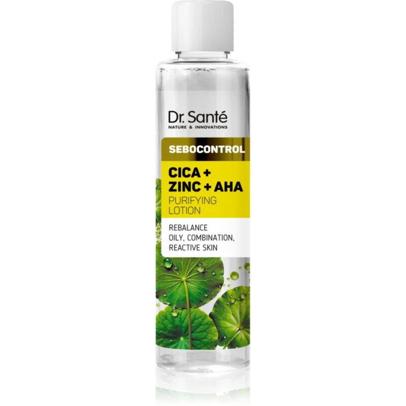 Dr. Santé Sebocontrol Cica + Zinc + AHA čistilni losjon za mastno kožo 200 ml