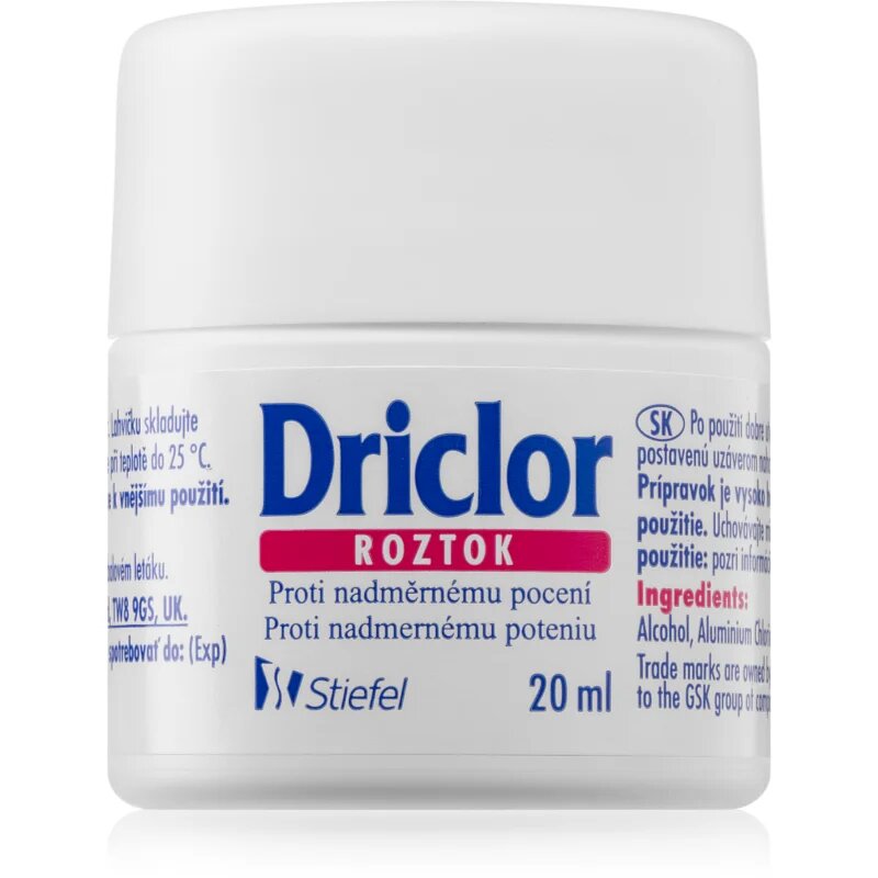Driclor Solution antiperspirant roll-on proti prekomernemu potenju 20 ml