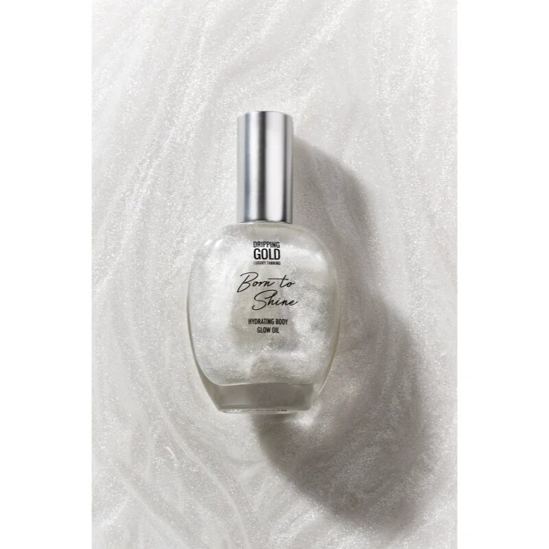 Dripping Gold Born To Shine bleščeče olje za telo odtenek Silver 55 ml