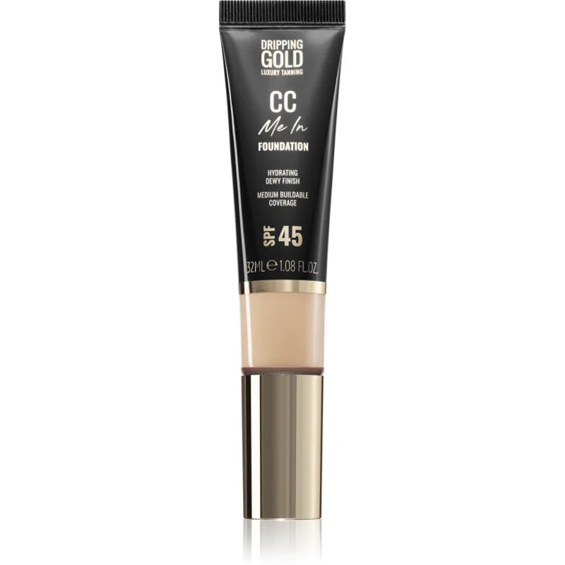 Dripping Gold CC Me In lahki tekoči puder SPF 45 odtenek Porcelain 01 32 ml