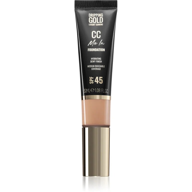 Dripping Gold CC Me In lahki tekoči puder SPF 45 odtenek Shortbread 2.5 32 ml