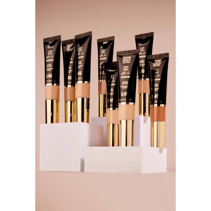 Dripping Gold CC Me In lahki tekoči puder SPF 45 odtenek Shortbread 2.5 32 ml