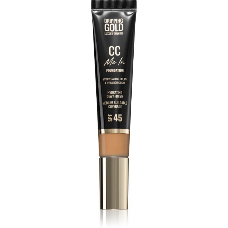 Dripping Gold CC Me In lahki tekoči puder SPF 45 odtenek Tan 06 32 ml