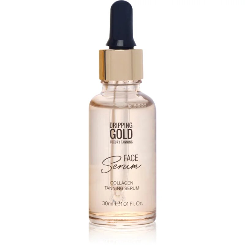 Dripping Gold Luxury Tanning Collagen Face Serum samoporjavitveni serum za obraz s kolagenom 30 ml