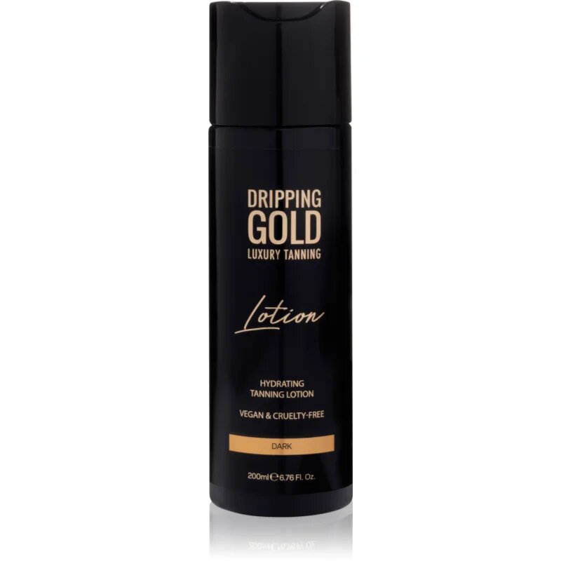 Dripping Gold Luxury Tanning Lotion vlažilno samoporjavitveno mleko za intenzivno porjavelost odtenek Dark 200 ml