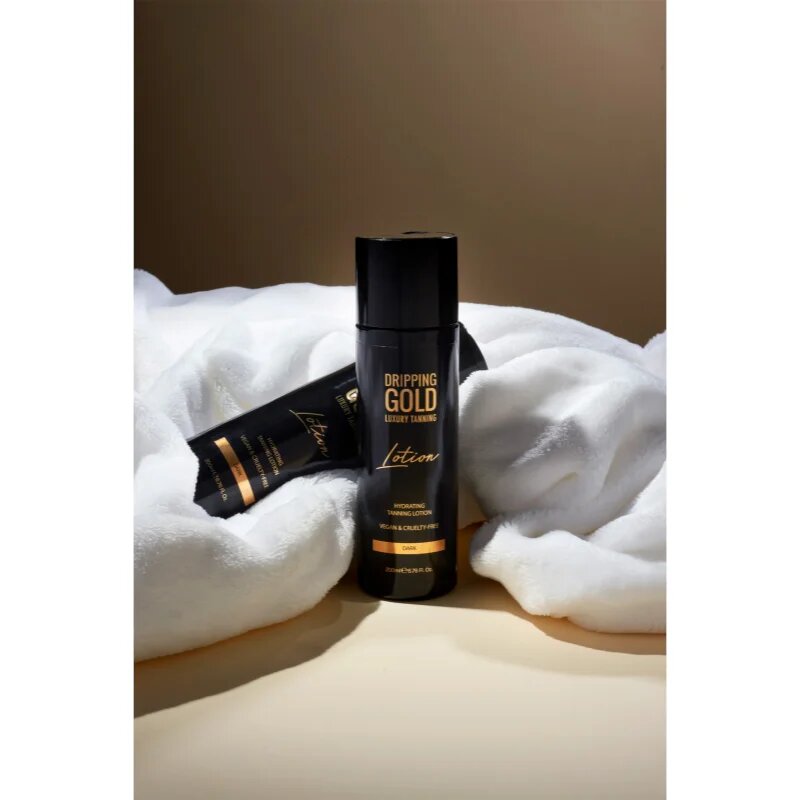 Dripping Gold Luxury Tanning Lotion vlažilno samoporjavitveno mleko za intenzivno porjavelost odtenek Dark 200 ml