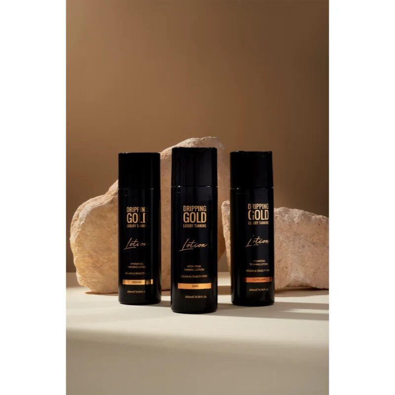 Dripping Gold Luxury Tanning Lotion vlažilno samoporjavitveno mleko za intenzivno porjavelost odtenek Dark 200 ml