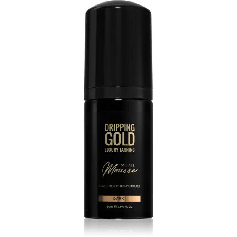 Dripping Gold Luxury Tanning Mini Mousse samoporjavitvena pena za obraz in telo odtenek Dark 90 ml