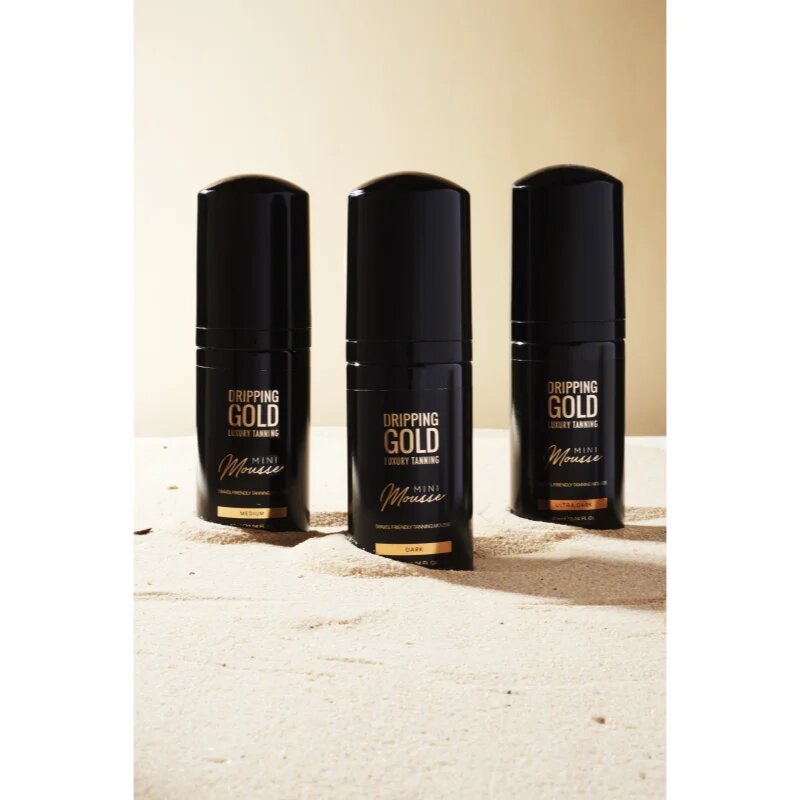 Dripping Gold Luxury Tanning Mini Mousse samoporjavitvena pena za obraz in telo odtenek Medium 90 ml
