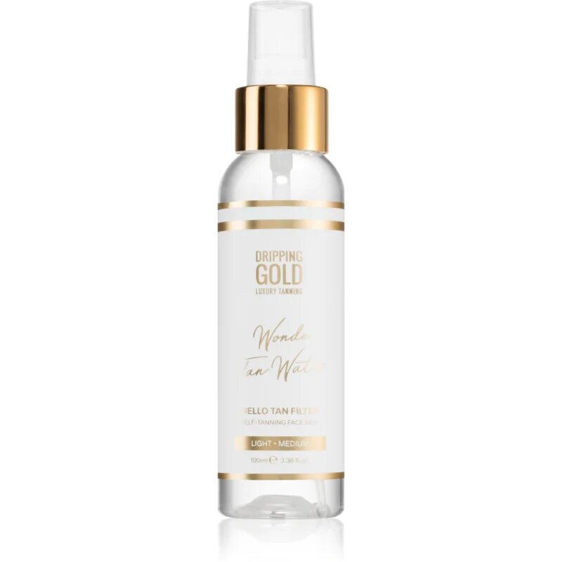 Dripping Gold Wonder Water Hello Tan samoporjavitvena meglica za obraz Light - Medium 100 ml
