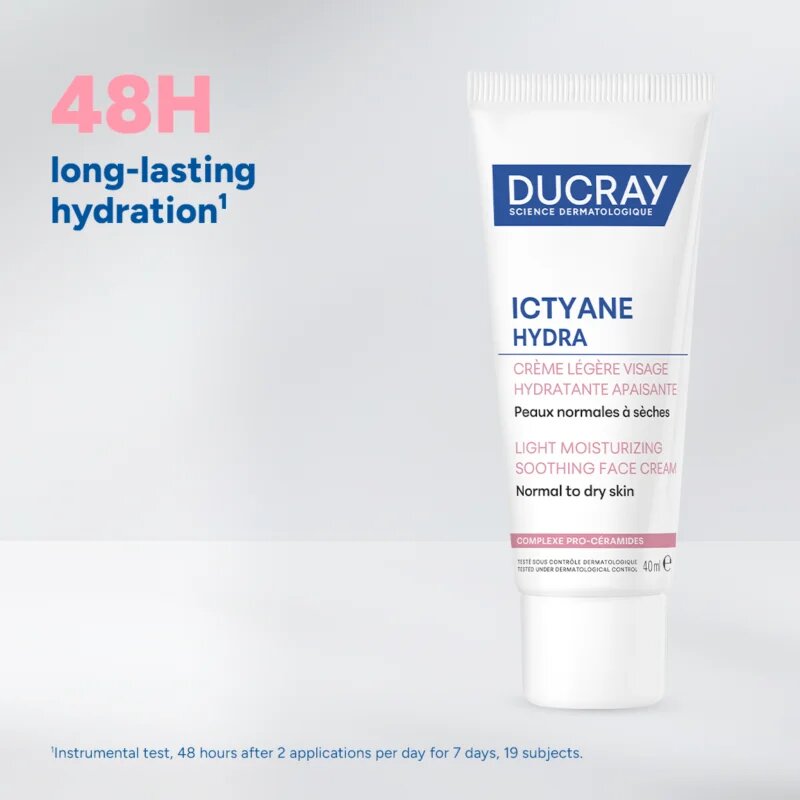 Ducray Ictyane lahka vlažilna krema za normalno in suho kožo 40 ml