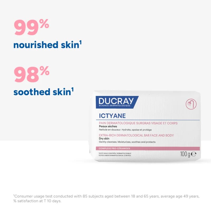 Ducray Ictyane trdo milo za suho kožo 100 g