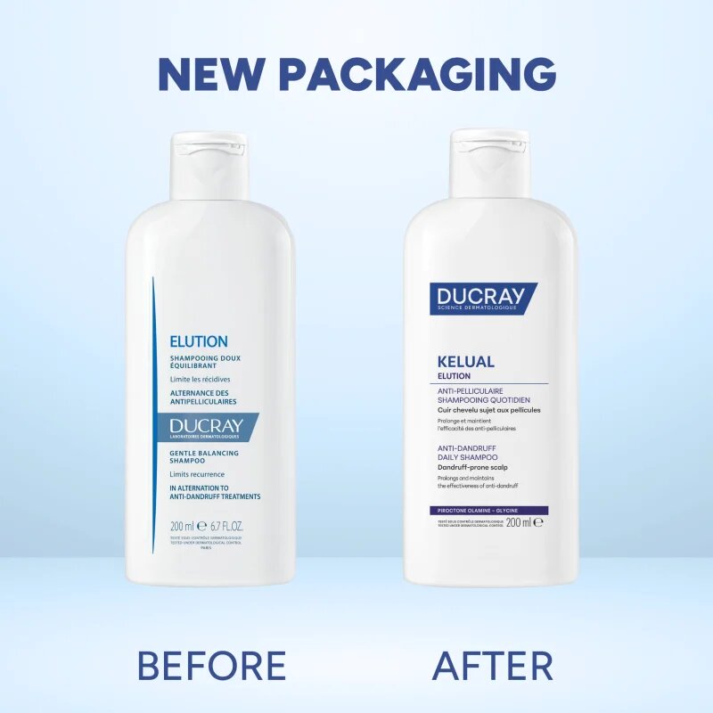 Ducray Kelual Elution Anti-Dandruff Daily Shampoo šampon za obnovitev ravnovesja občutljivega lasišča 200 ml