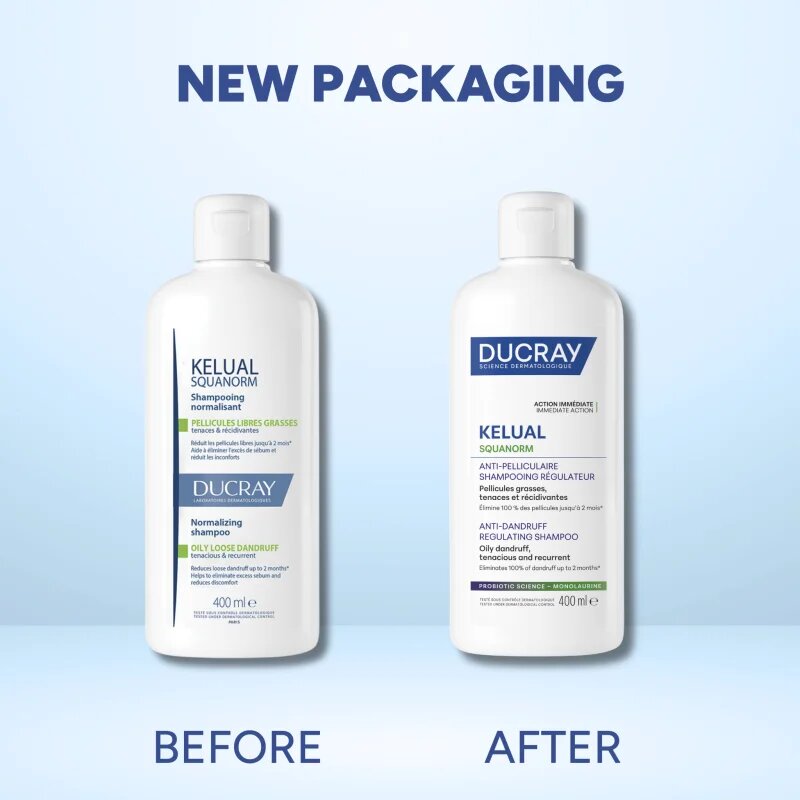 Ducray Kelual Squanorm Regulating Treatment Shampoo Oily Dandruff šampon proti mastnemu prhljaju 400 ml
