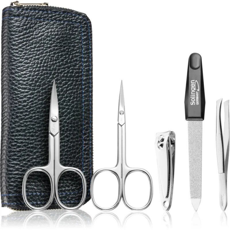 DuKaS Premium Line Solingen 1825 set za manikiro + usnjena torbica za moške