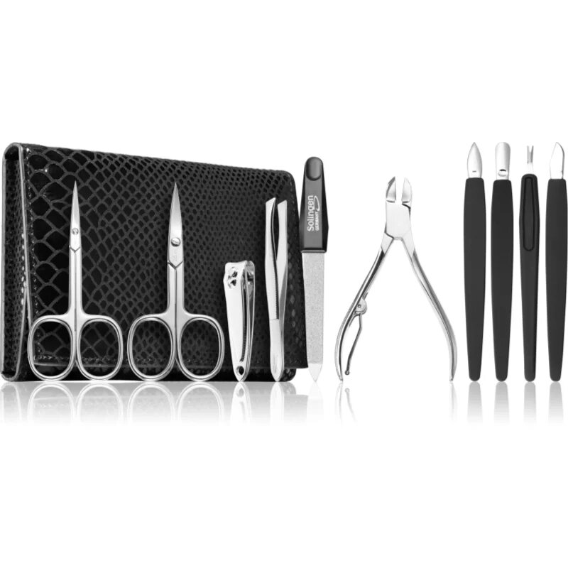 DuKaS Premium Line Solingen 252 set za manikiro + usnjena torbica Black