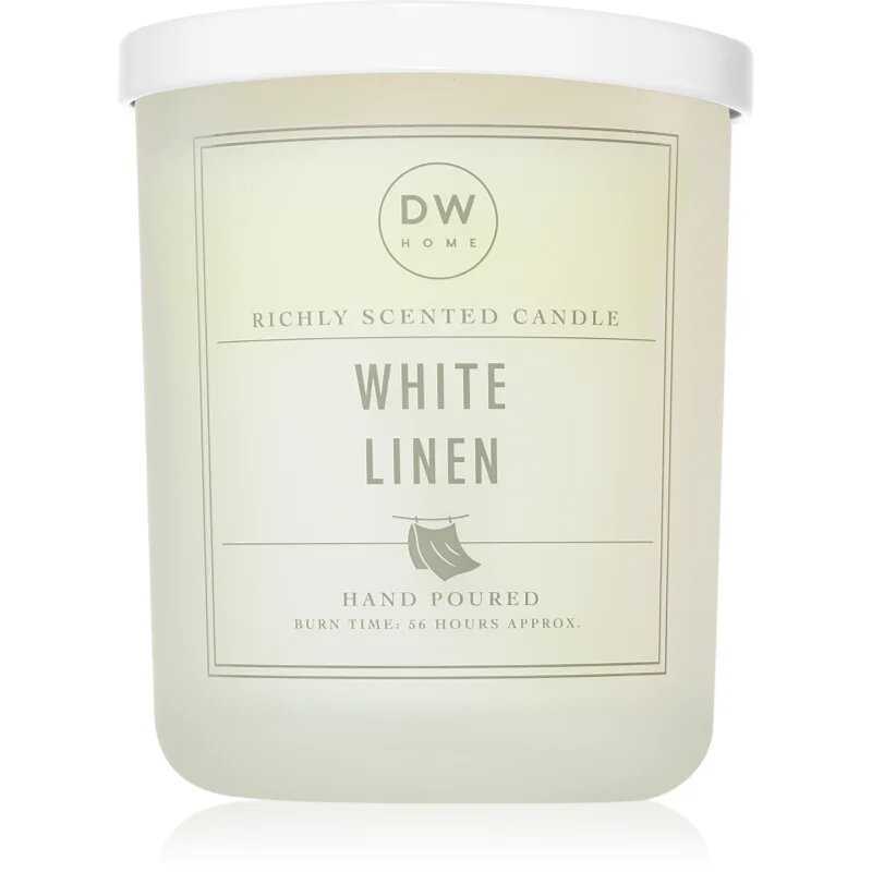 DW Home Signature White Linen dišeča sveča 434 g