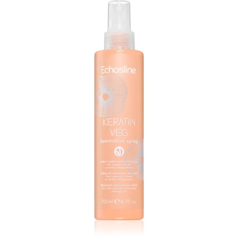 Echosline Keratin veg Lamination Spray laminacijsko pršilo za sijaj in mehkobo las 200 ml