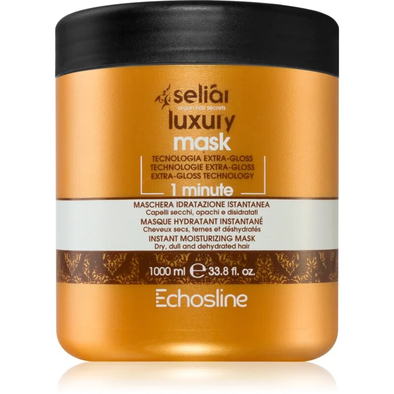 Echosline Seliár Luxury hranilna maska za gladke in sijoče lase 1000 ml