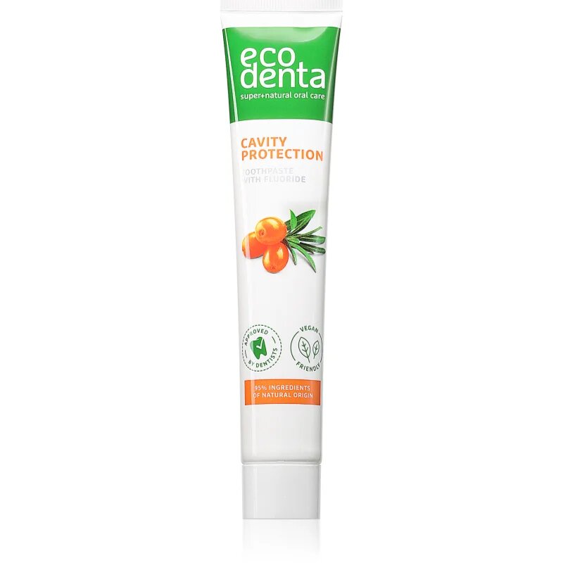 Ecodenta Cavity Protection osvežujoča zobna pasta proti zobnemu kamnu z rakitovcem 75 ml