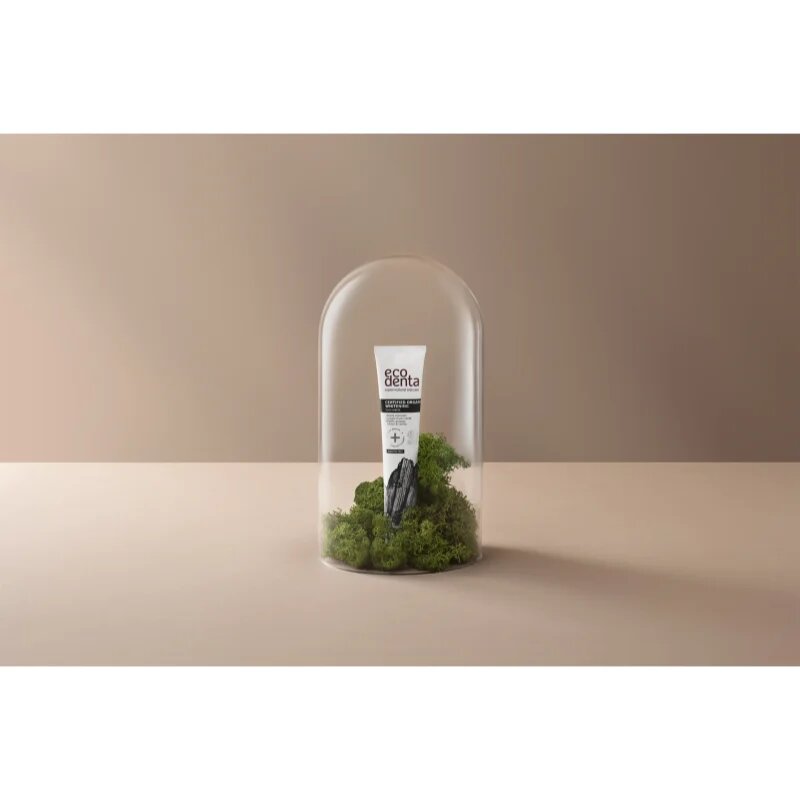 Ecodenta Certified Organic Charcoal whitening zobna pasta za beljenje zob z aktivnim ogljem 75 ml
