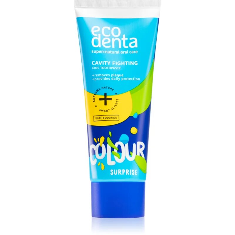 Ecodenta Colour Surprise zobna pasta za otroke proti kariesu 75 ml