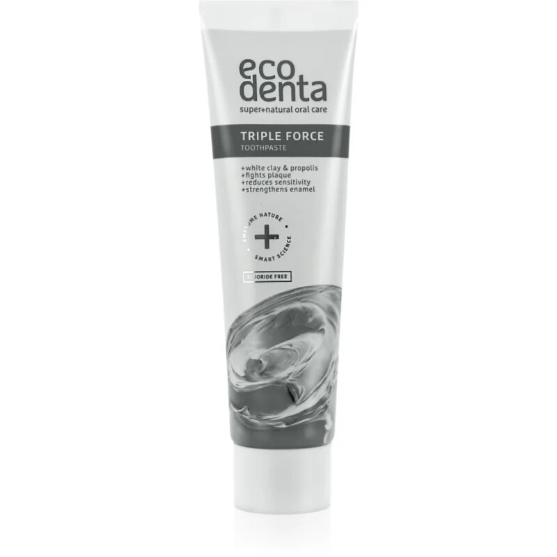 Ecodenta Expert Triple Force zobna pasta brez fluorida s trojnim učinkom 100 ml