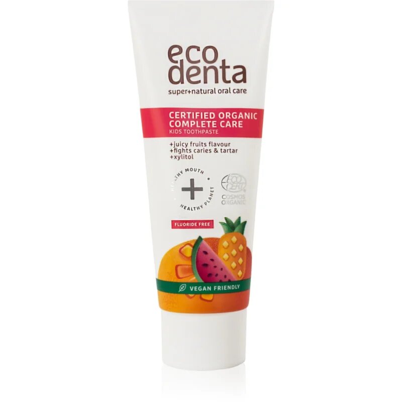 Ecodenta Organic Kids Certified Organic Juicy Fruit otroška zobna pasta 75 ml