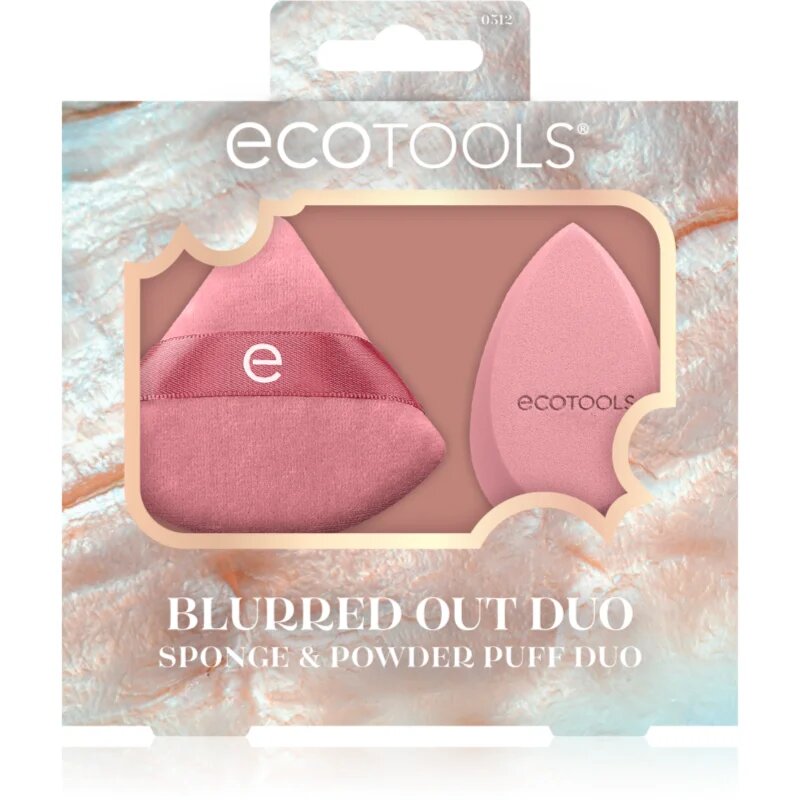 EcoTools Blurred Out Duo Sponge & Powder Puff Duo set gobic za tekoči puder