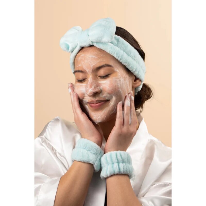 EcoTools Cleansing Headband & Wristband Set set za odstranjevanje ličil s spa naglavnim trakom