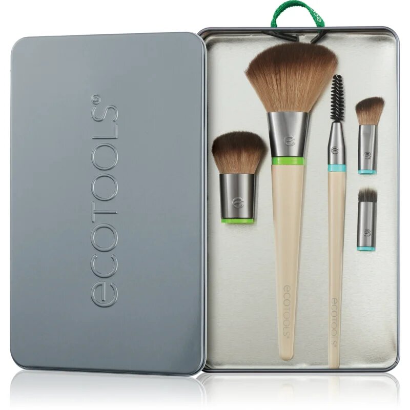 EcoTools Interchangeables™ Daily Essentials set čopičev z etuijem 5 kos