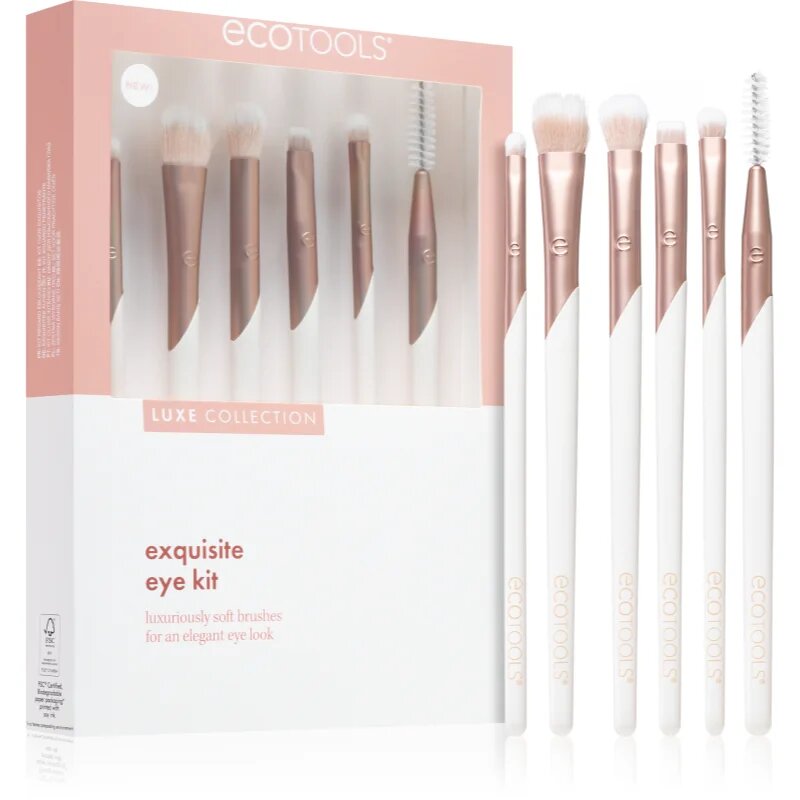 EcoTools Luxe Collection Exquisite set čopičev za oči in obrvi 6 kos