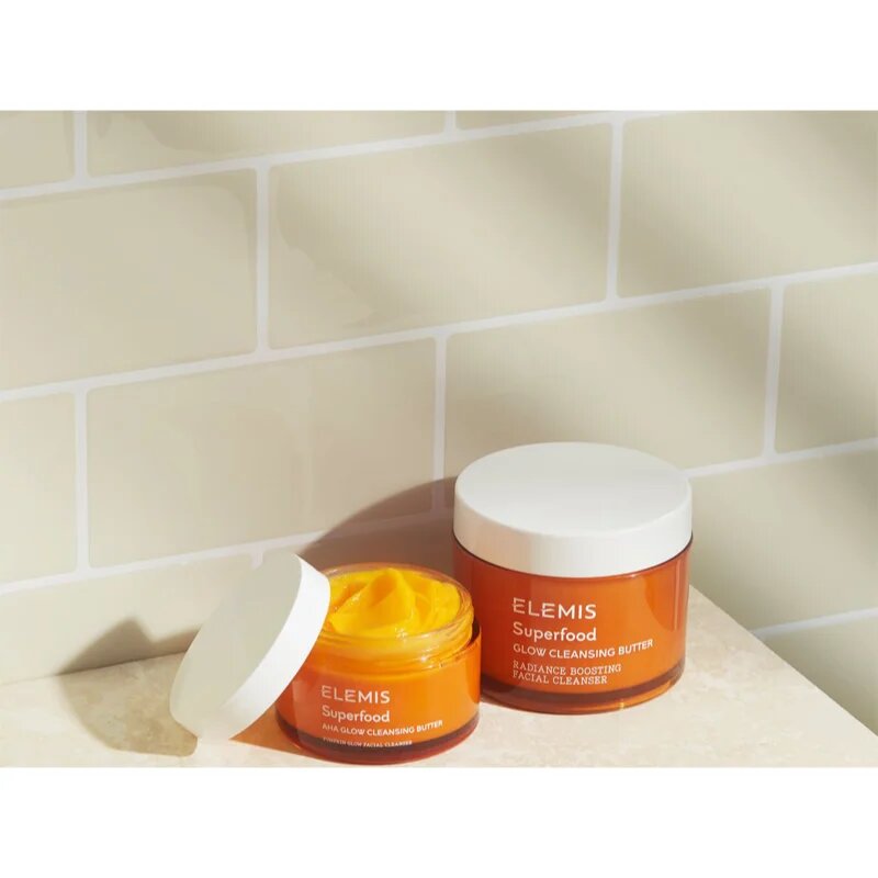 Elemis Superfood AHA Glow Cleansing Butter čistilna maska za obraz za osvetlitev kože 90 ml