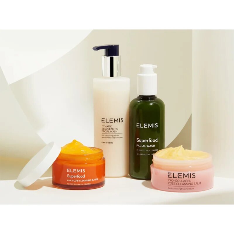 Elemis Superfood AHA Glow Cleansing Butter čistilna maska za obraz za osvetlitev kože 90 ml