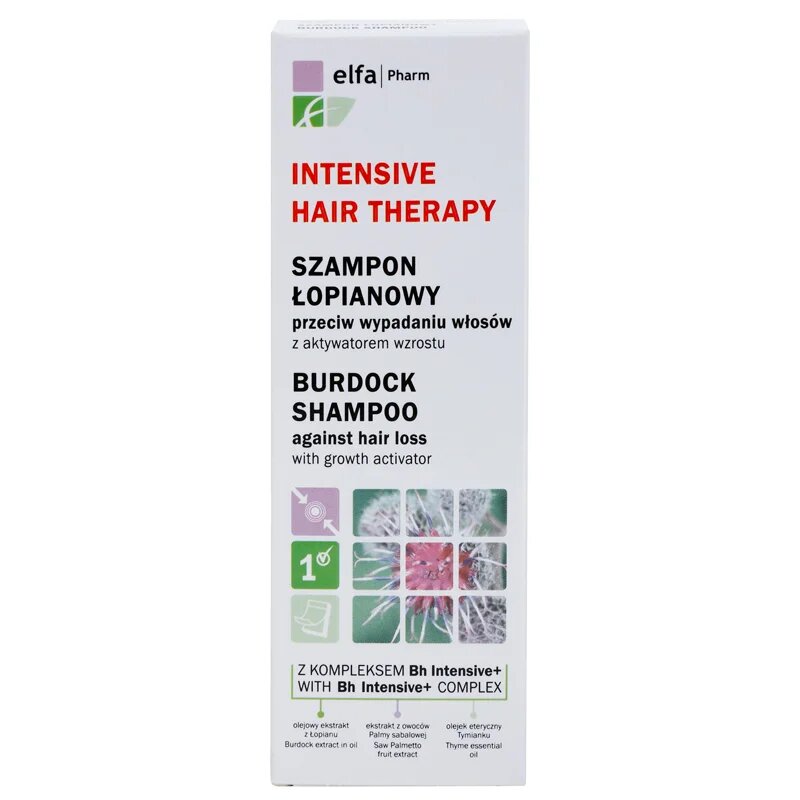 Elfa Pharm Intensive Cosmetic Intensive Hair Therapy Burdock Shampoo šampon proti izpadanju las z rastnim aktivatorjem 200 ml