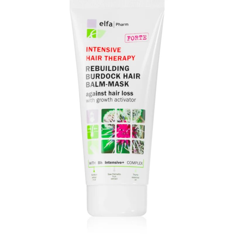 Elfa Pharm Intensive Cosmetic Intensive Hair Therapy Rebuilding Burdock Hair Balm-Mask balzam proti izpadanju las z rastnim aktivatorjem 200 ml