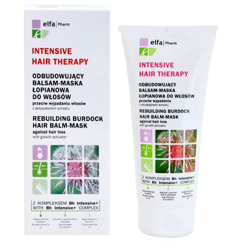 Elfa Pharm Intensive Cosmetic Intensive Hair Therapy Rebuilding Burdock Hair Balm-Mask balzam proti izpadanju las z rastnim aktivatorjem 200 ml