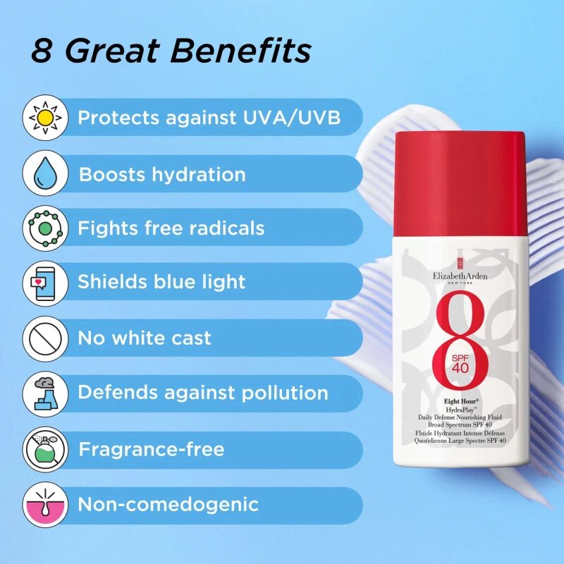 Elizabeth Arden Eight Hour Eight Hour HydraPlay fluid za sončenje za obraz SPF 40 50 ml