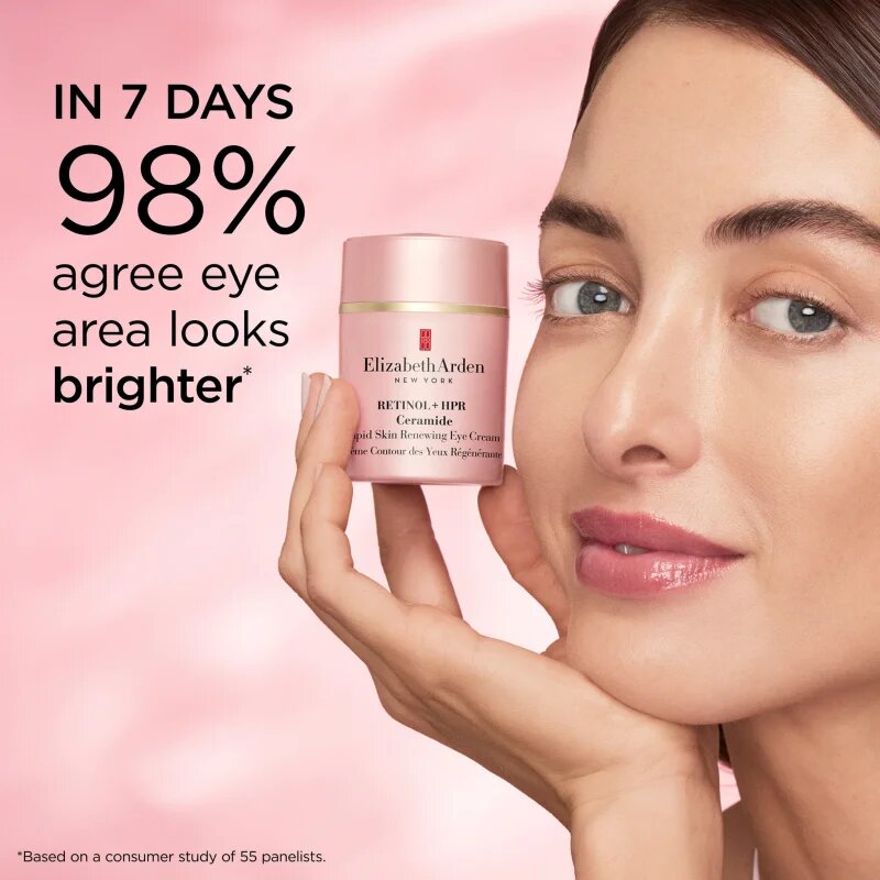 Elizabeth Arden Retinol + HPR Ceramide RAPID SKIN RENEWING EYE CREAM gladilna in posvetlitvena krema za predel okoli oči 15 ml