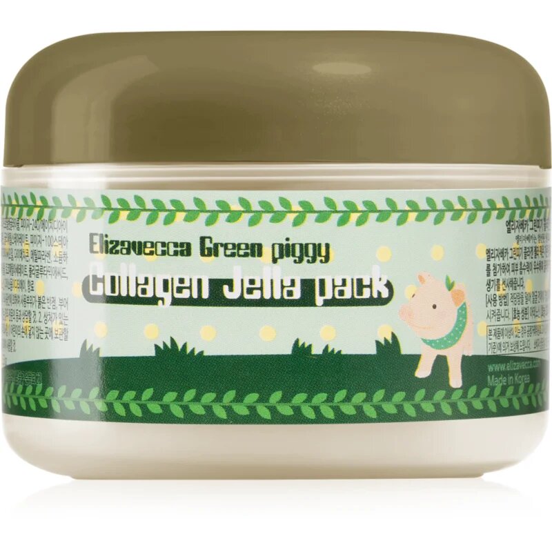 Elizavecca Green Piggy Collagen Jella Pack učvrstitvena kolagenska maska za intenzivno obnovitev in učvrstitev kože 100 ml