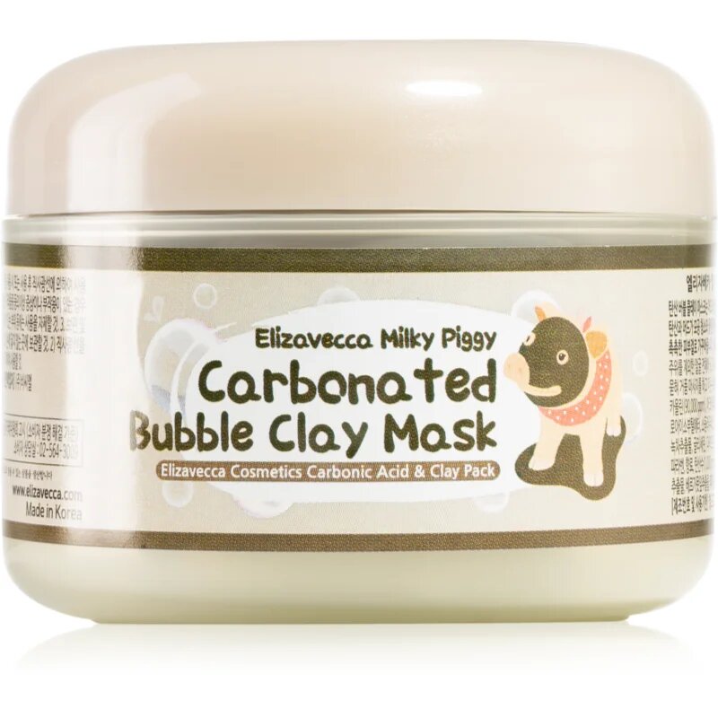 Elizavecca Milky Piggy Carbonated Bubble Clay Mask globinsko čistilna maska za obraz za problematično kožo akne 100 g