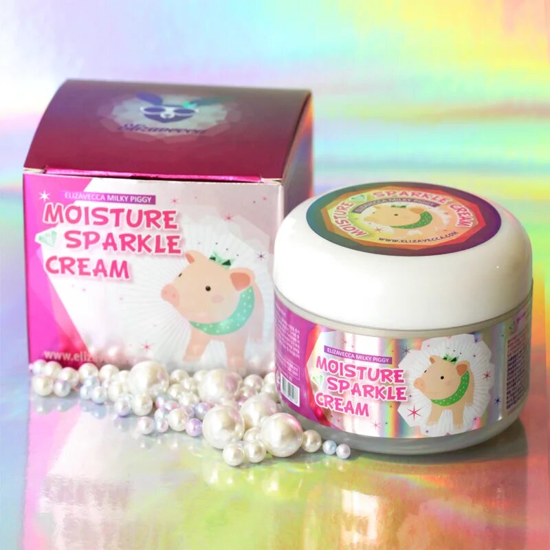 Elizavecca Milky Piggy Moisture Sparkle Cream posvetlitvena vlažilna krema 100 ml